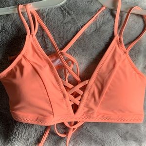 Trendy Cupshe Peach Bikini Top